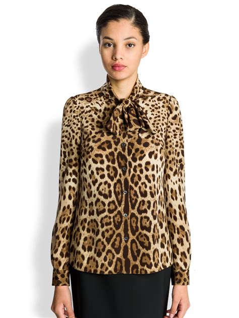 dolce and gabbana leopard blouse